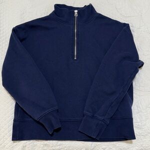 J. Crew Navy Quarter-Zip Pullover